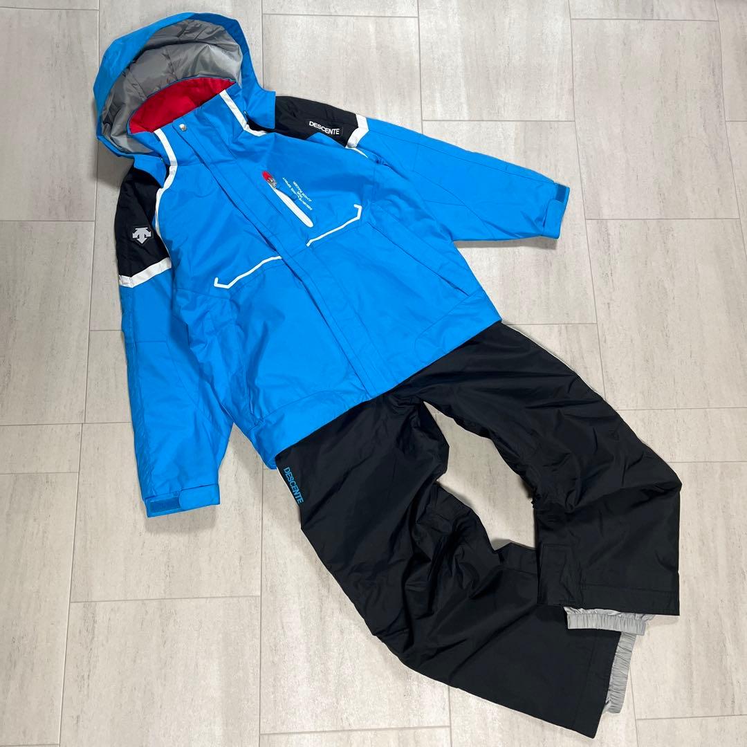 デサント スキーウェア 160 150 ボード 男の子ウエア 上下セット 青