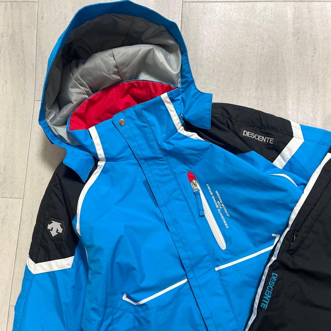 デサント スキーウェア 160 150 ボード 男の子ウエア 上下セット 青