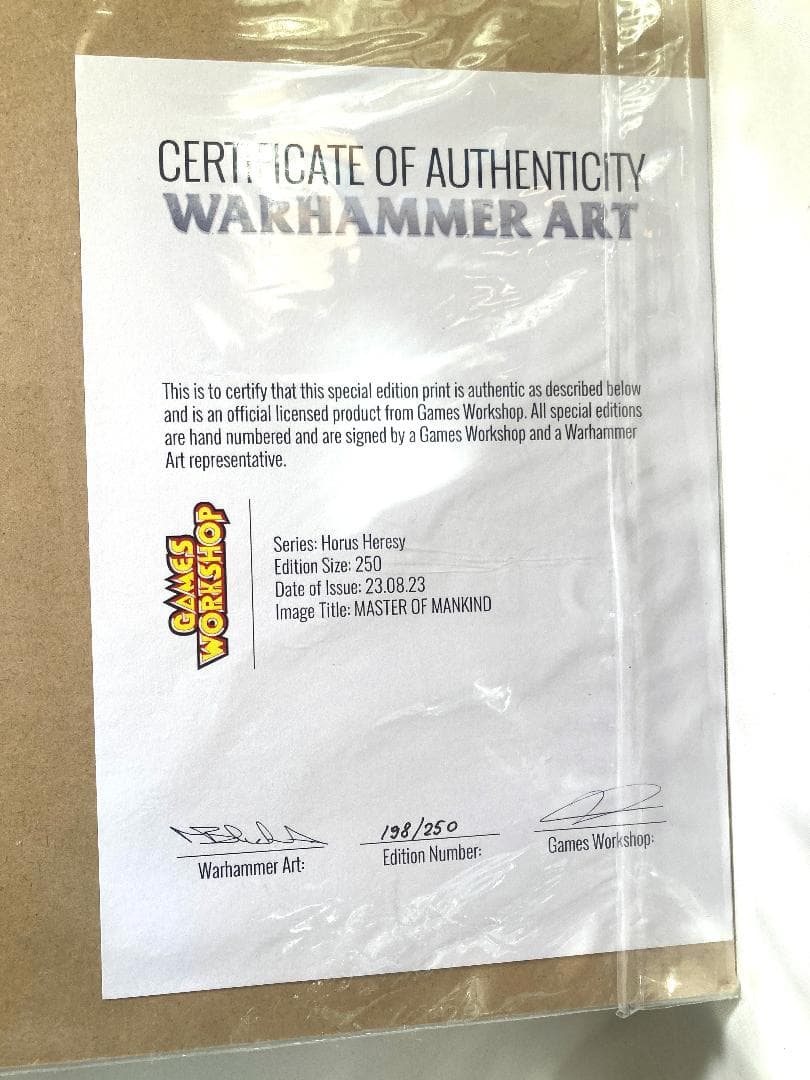 Warhammer Art マスター・オブ・マンカインド ポスター