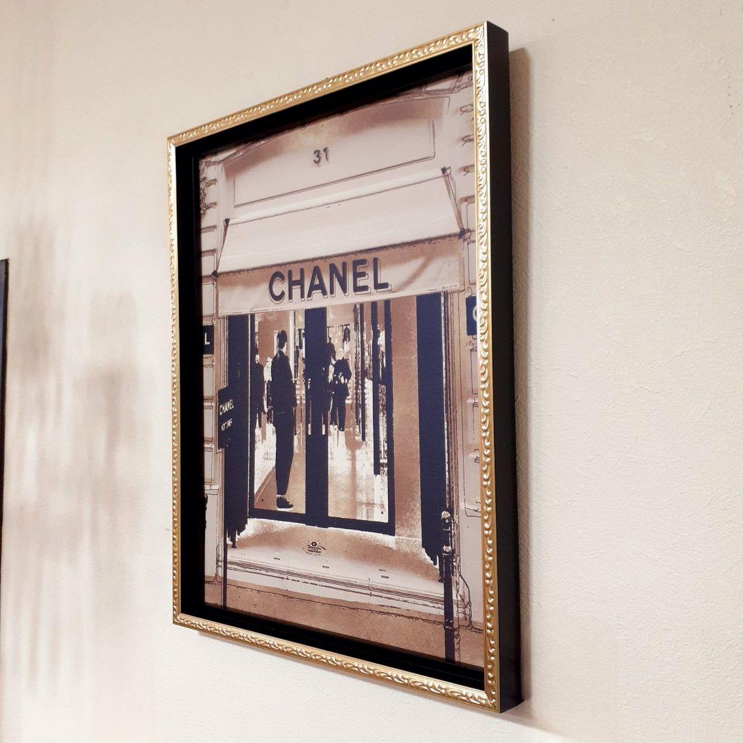 輸入雑貨　オマージュキャンバスアートパネル　『CHANEL』　エントランス