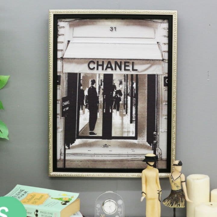 輸入雑貨　オマージュキャンバスアートパネル　『CHANEL』　エントランス
