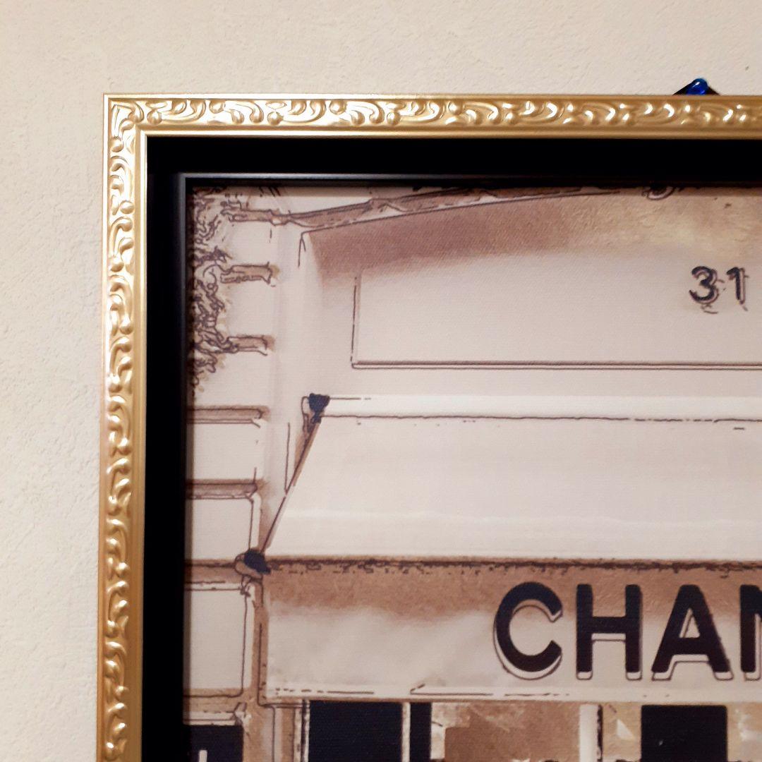 輸入雑貨　オマージュキャンバスアートパネル　『CHANEL』　エントランス