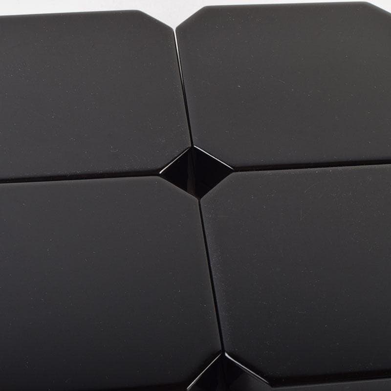 めるり 　塗師　海田宗恵造　真塗　縁高重　五段重　共箱　V　8789A