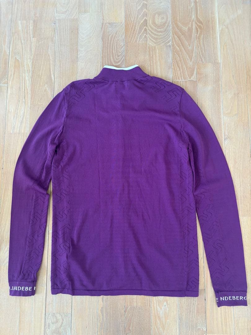 J.LINDEBERG パープル カーディガン Mサイズ