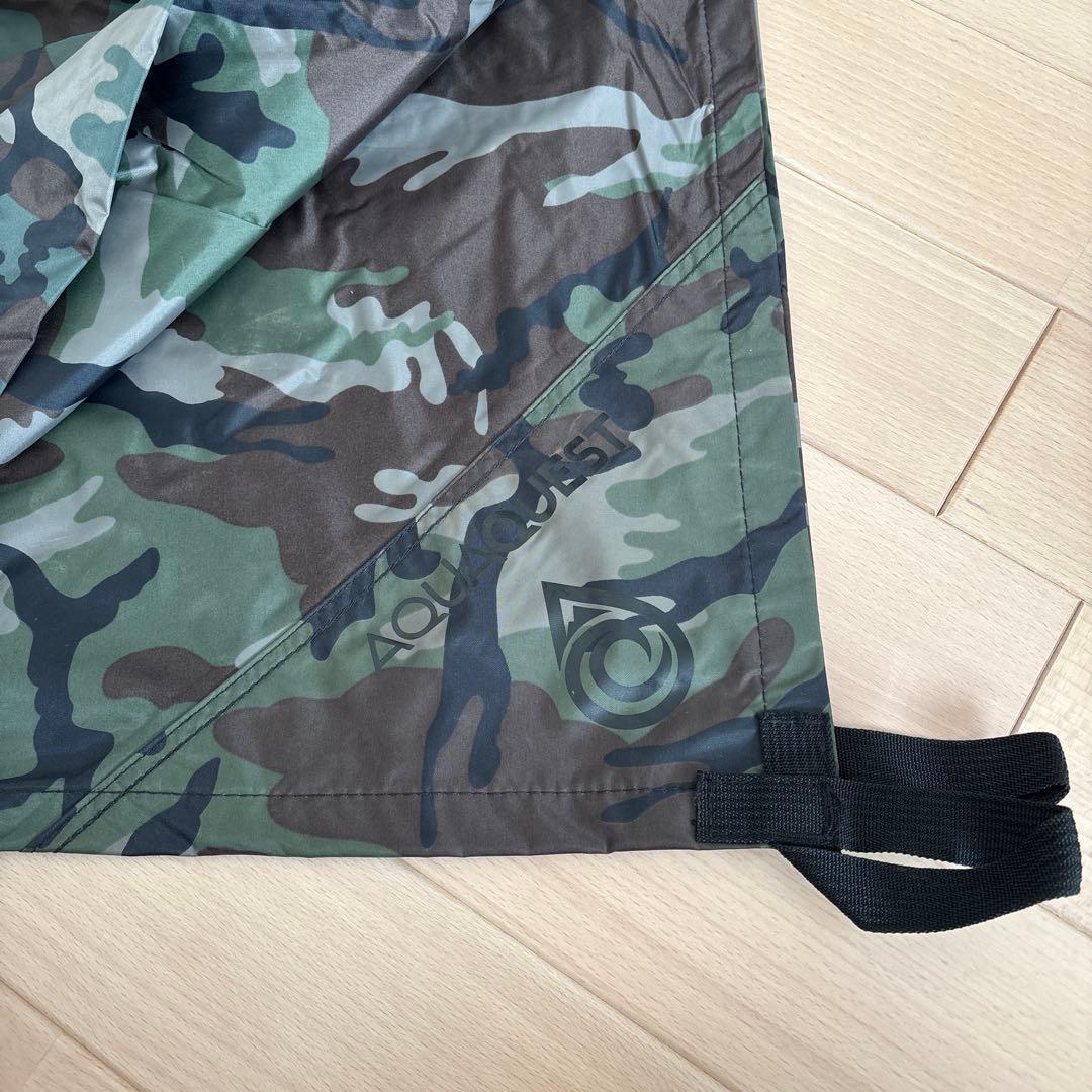 【美品】アクアクエスト/ディフェンダーL（森林迷彩）Lサイズ（3×4m）タープ