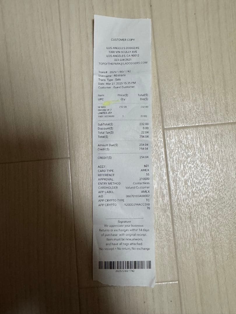 大谷翔平 MLB 公式ユニフォーム XLサイズ