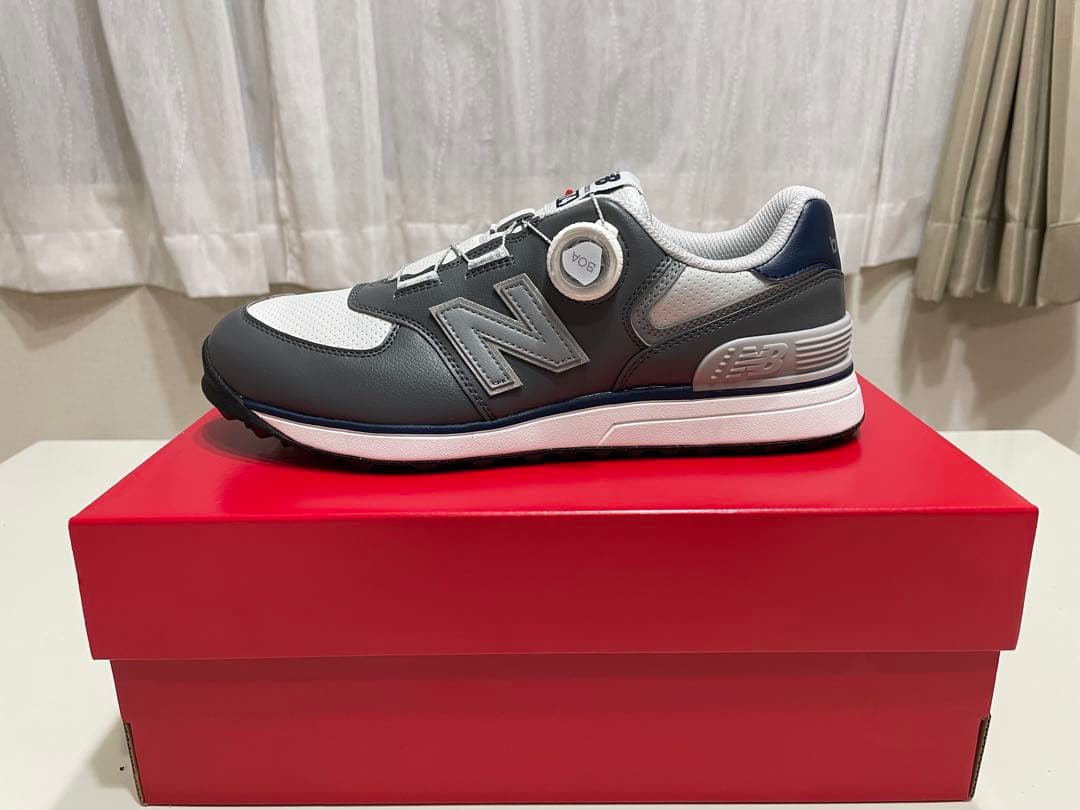 【新品】ニューバランスゴルフシューズ 574v4SL BOAグレー/ネイビー