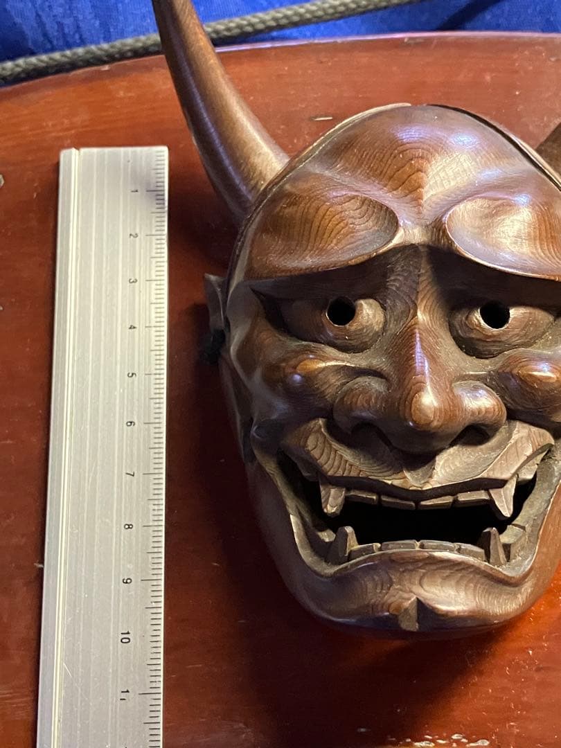 般若　木製 能面 鬼の顔　般若の壁掛け