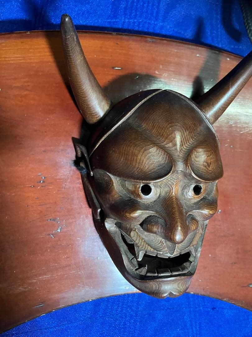 般若　木製 能面 鬼の顔　般若の壁掛け