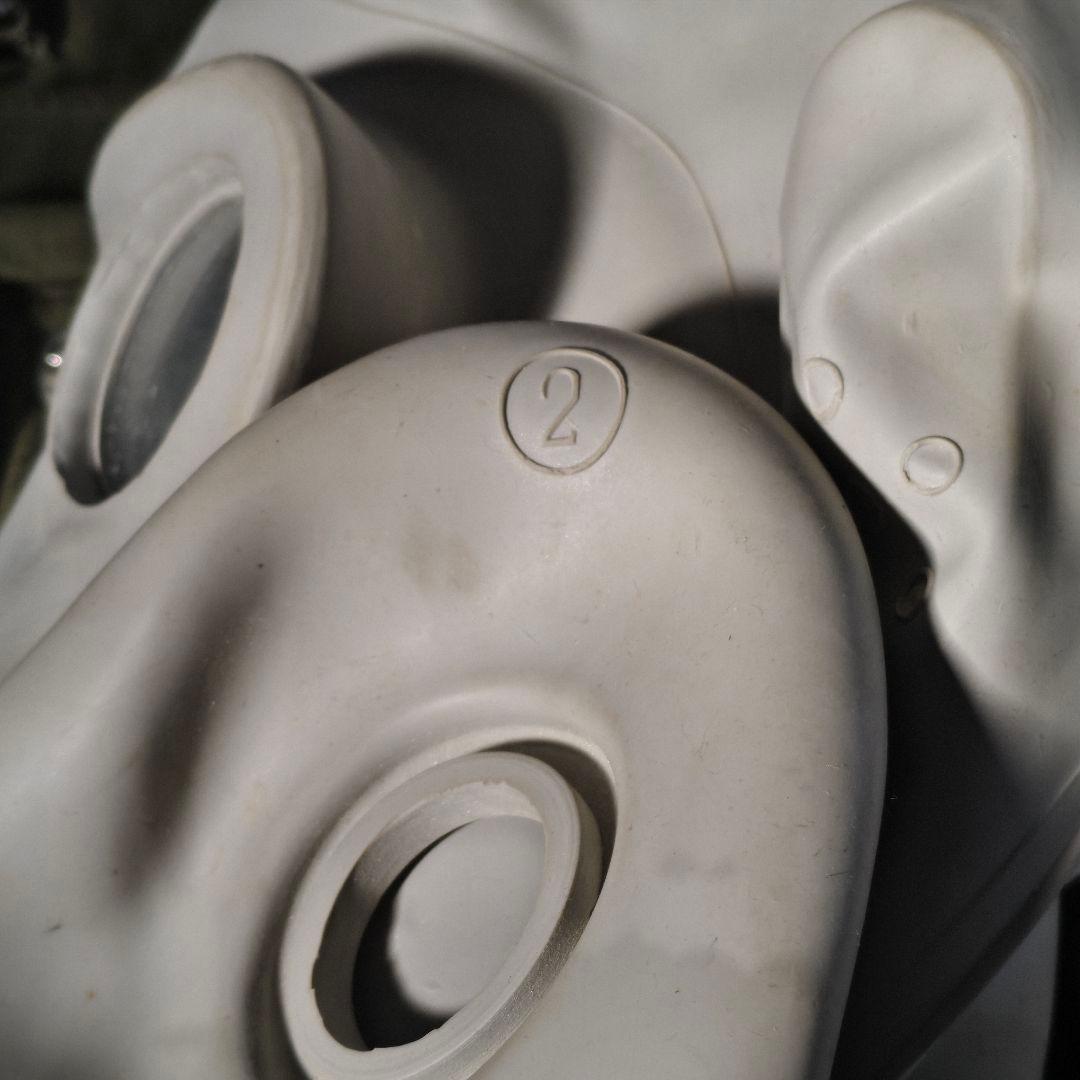 ロシア軍 ソ連 実物 PBF ガスマスク サイズ2 白