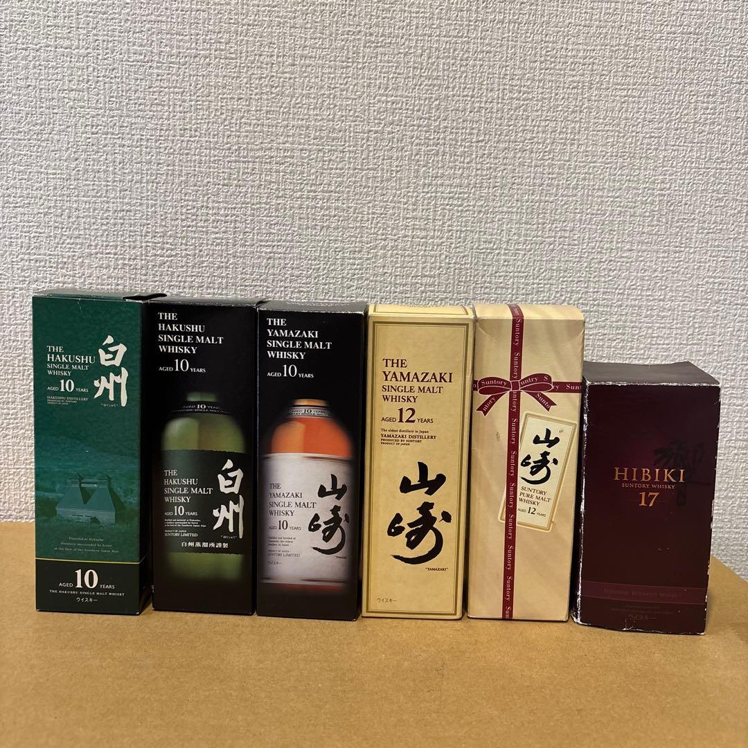 サントリーウイスキー　180ml 6点セット　山崎、響、白州　箱付　未開封