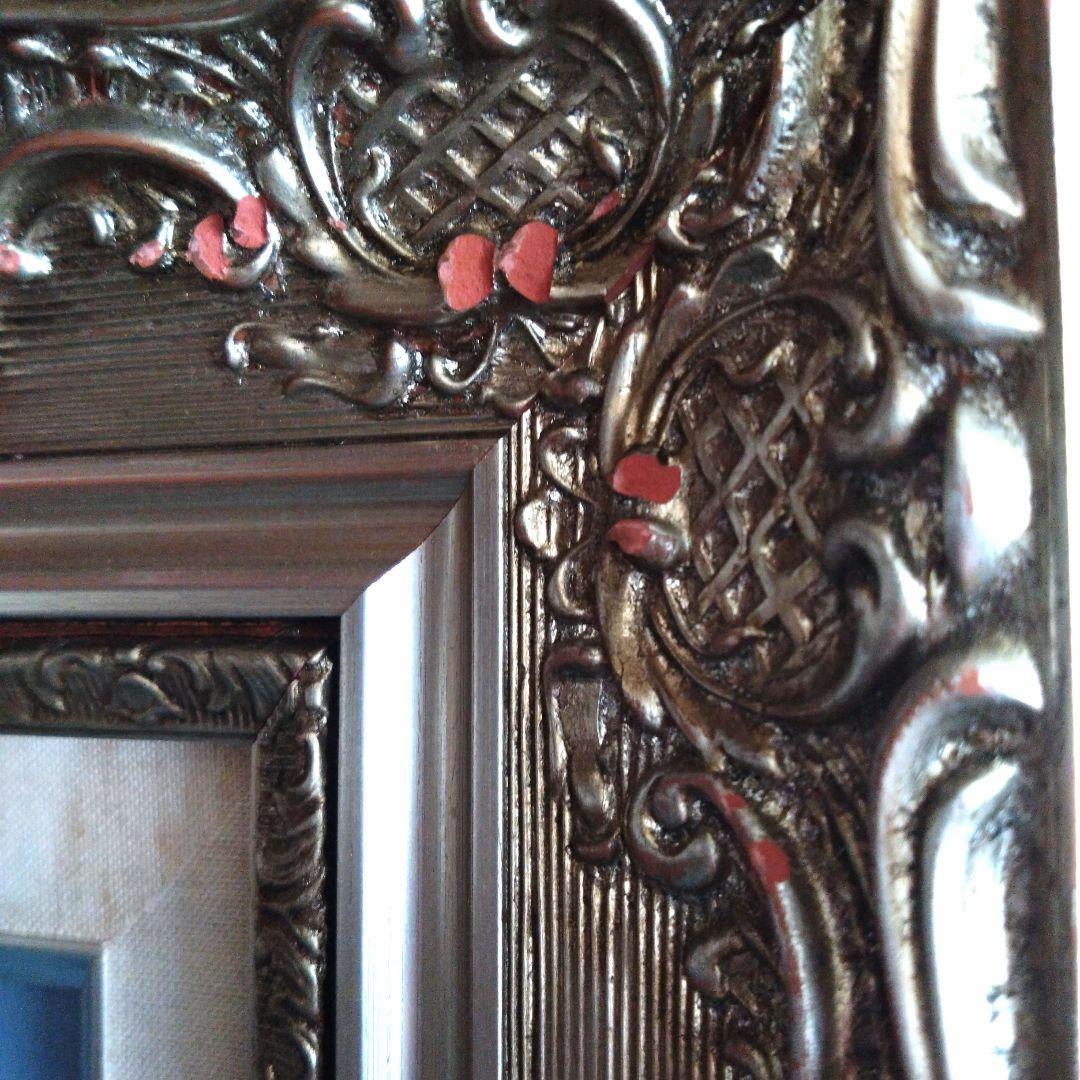 《値下げOK》真作 千葉弘道「朝やけの海」油彩 F20号 大型肉筆画 額装