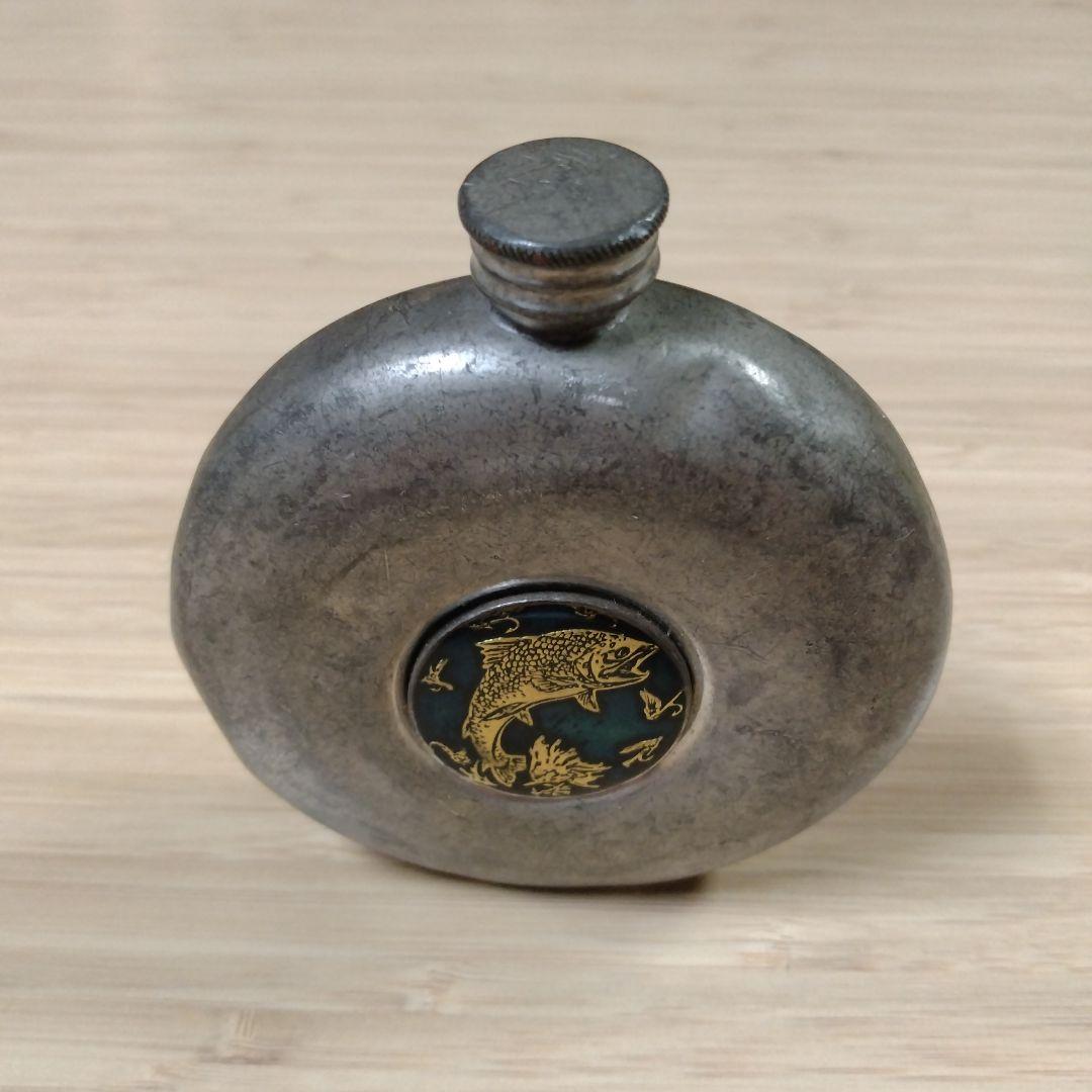 一点物 アンティーク 魚の装飾　スキットル