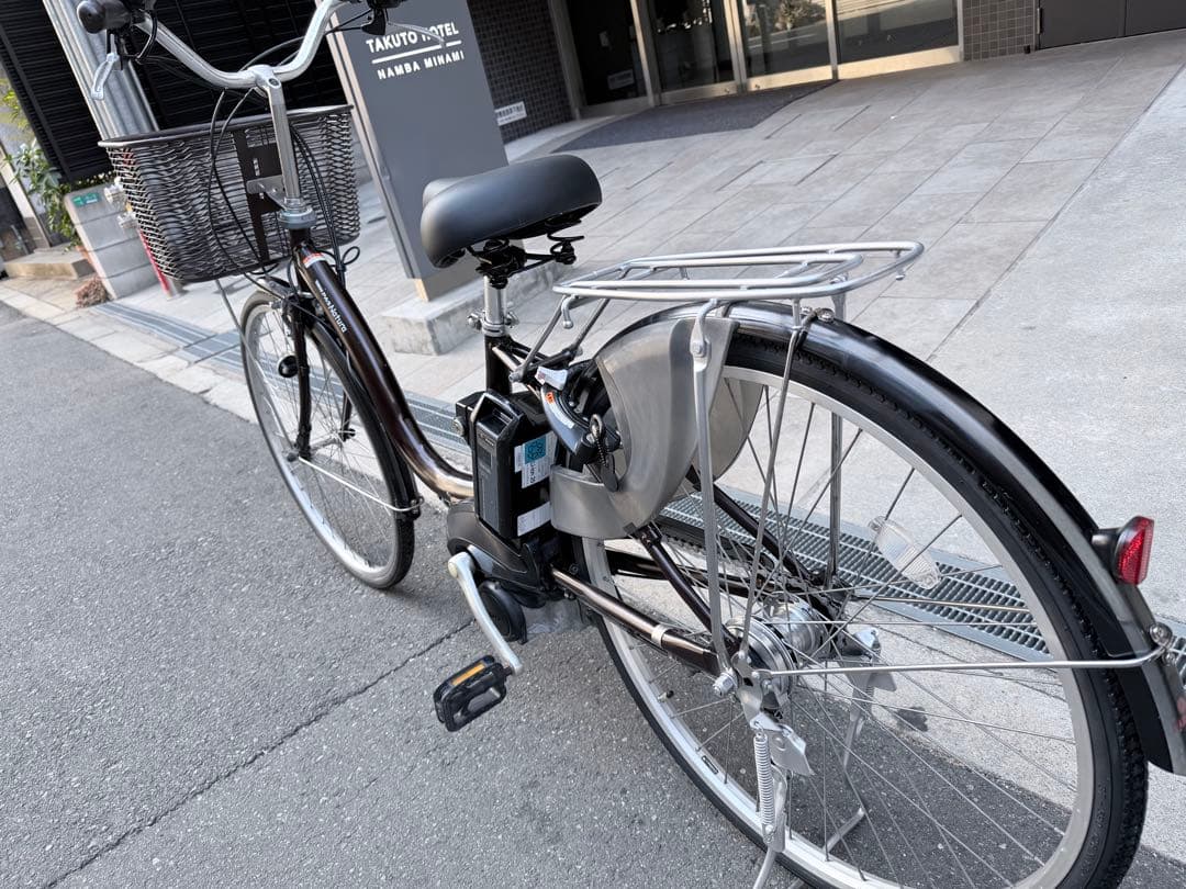 大阪府　ヤマハ　電動アシスト自転車 ブラウン 前バスケット付き