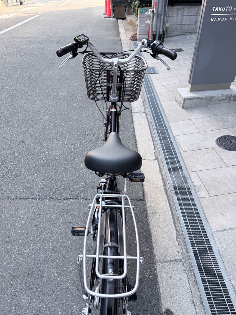 大阪府　ヤマハ　電動アシスト自転車 ブラウン 前バスケット付き