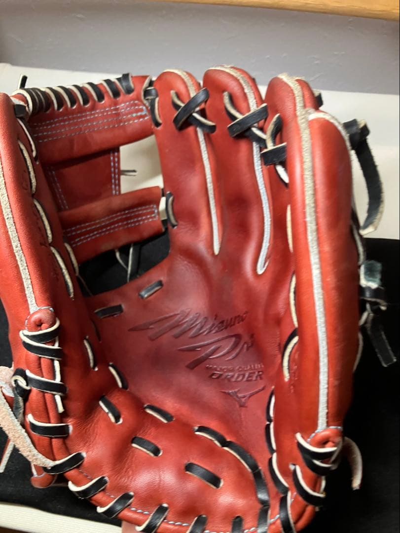 ミズノプロ　オーダー　硬式用グローブ　内野用　専用箱・袋付き