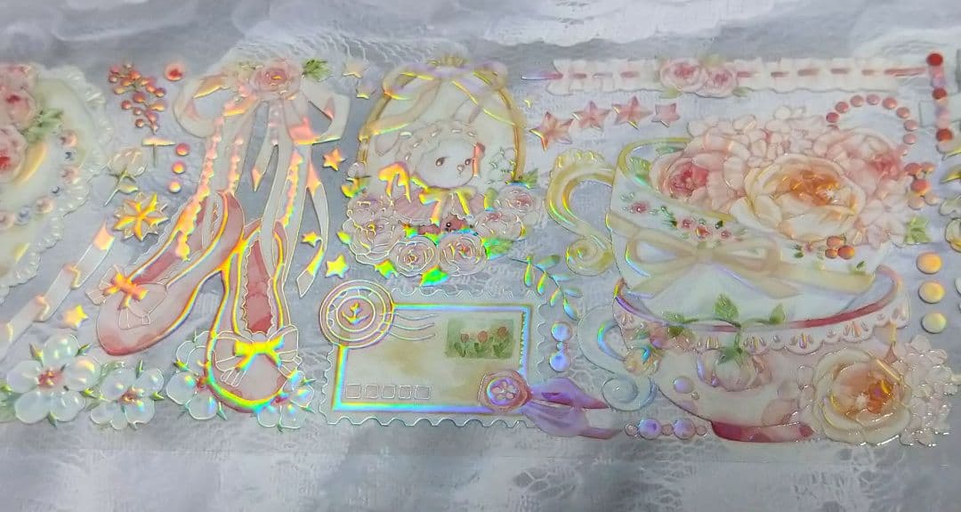 S33＃少女的野餐(虹光)茶犁工作室切り売り海外装飾マステ