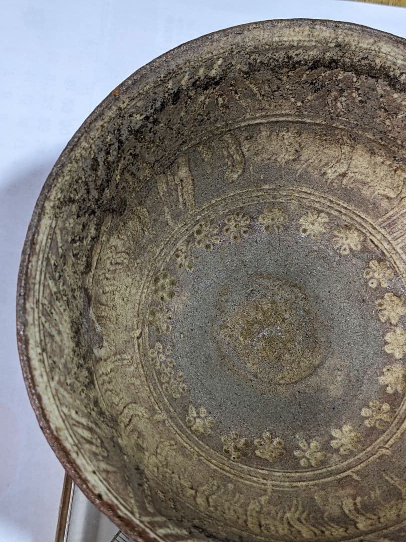 ⭐時代物 茶道具 抹茶碗 古唐津 朝鮮李朝 彫り三島 三島唐津 古美術品 骨董品