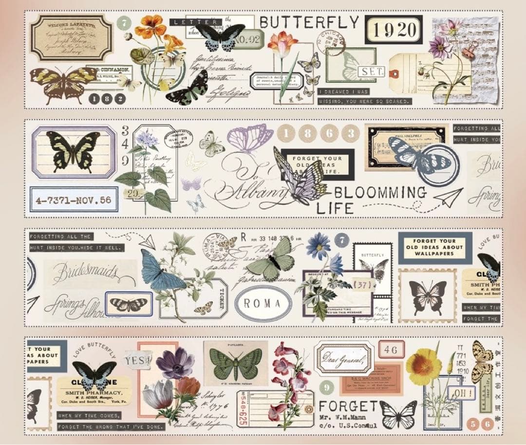 壹洱原创《票据》海外マスキングテープ　マステ 【1565】