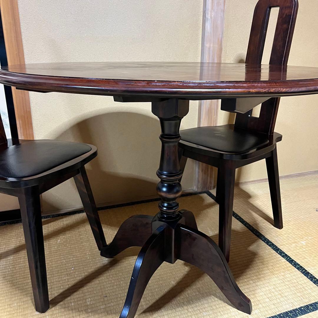 神居民芸　ダイニングテーブルセット　コンパクト　二人掛け