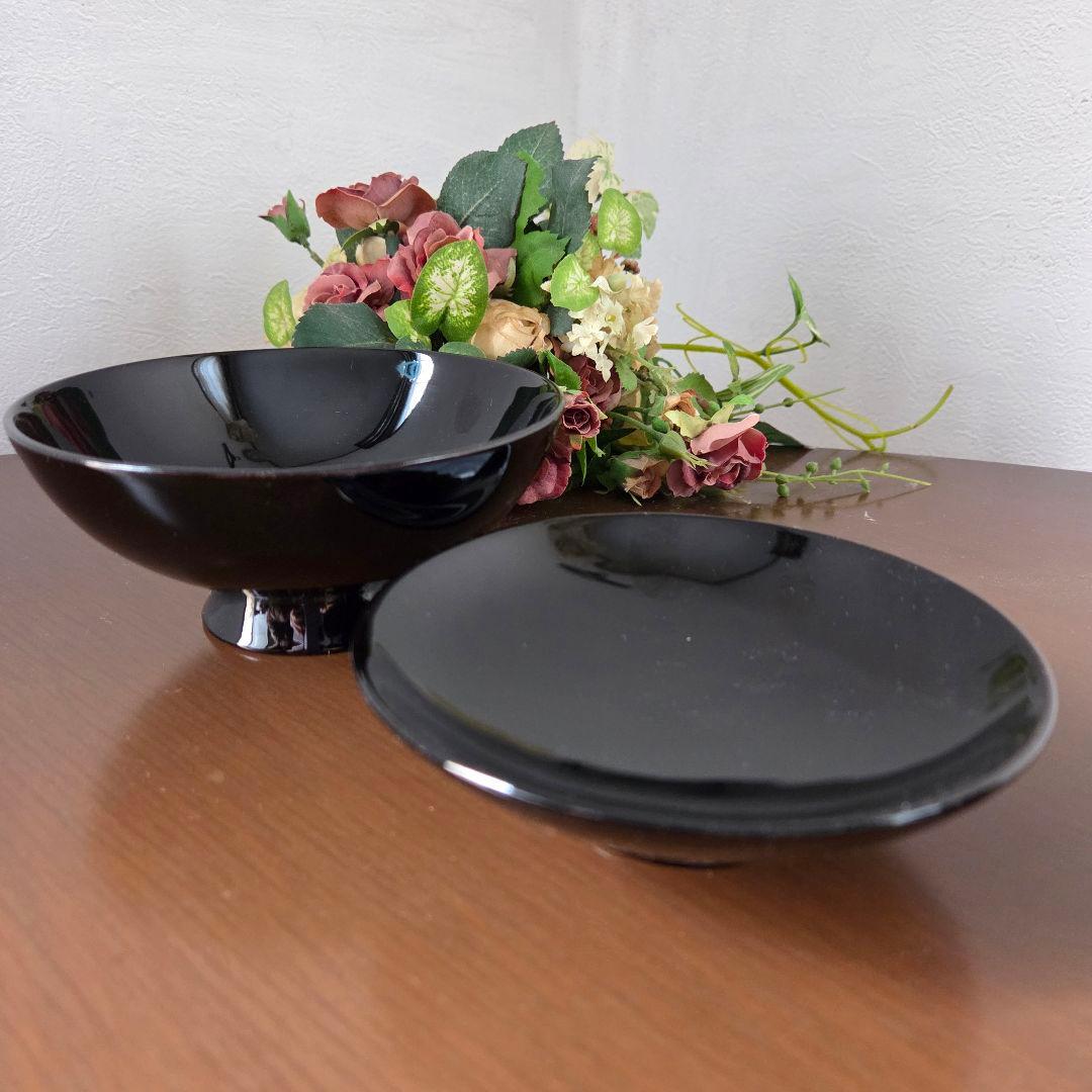 ☆家紋五三桐 輪島塗り 蓋付き椀と銘々皿と茶托の各5個セット☆