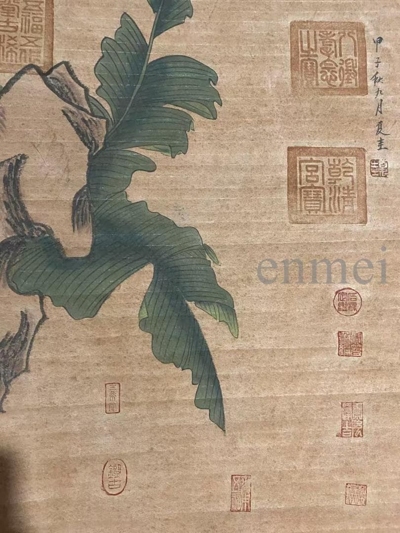 中国古美術・旧藏・南宋風・夏圭款・人物図・手描き中堂画・掛軸・宣紙・書画・骨董