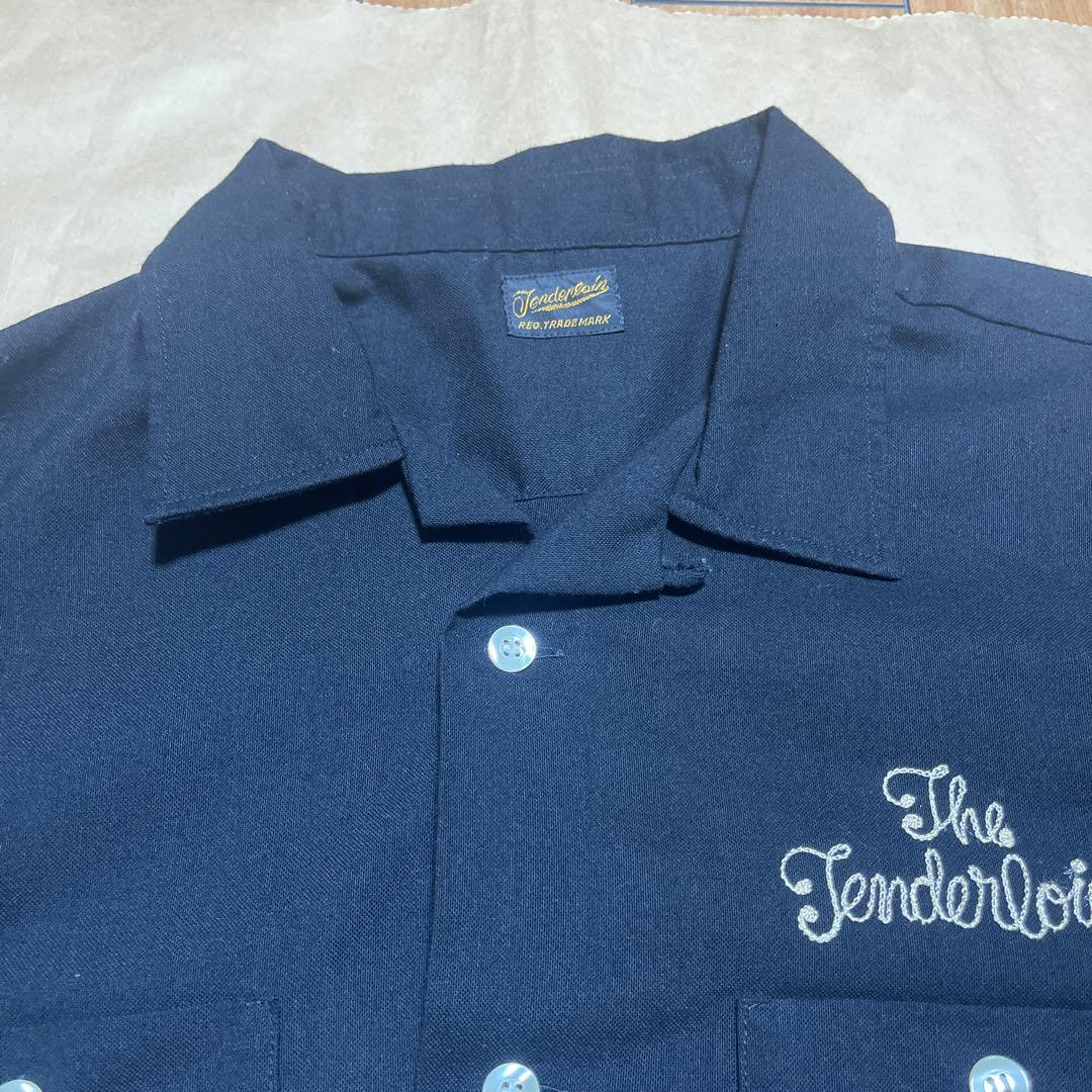 テンダーロイン　ボーリングシャツ　刺繍ロゴ　半袖シャツ