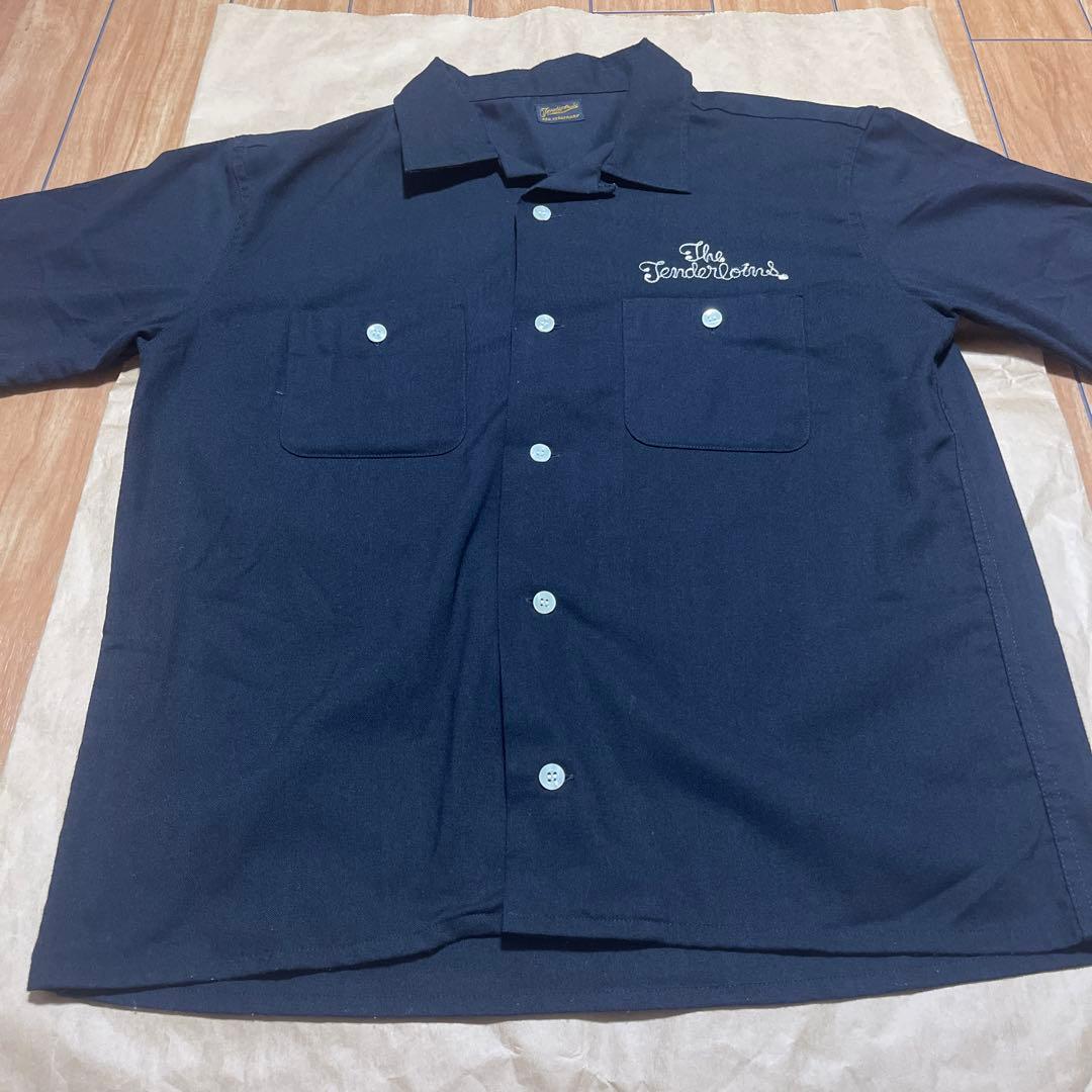 テンダーロイン　ボーリングシャツ　刺繍ロゴ　半袖シャツ