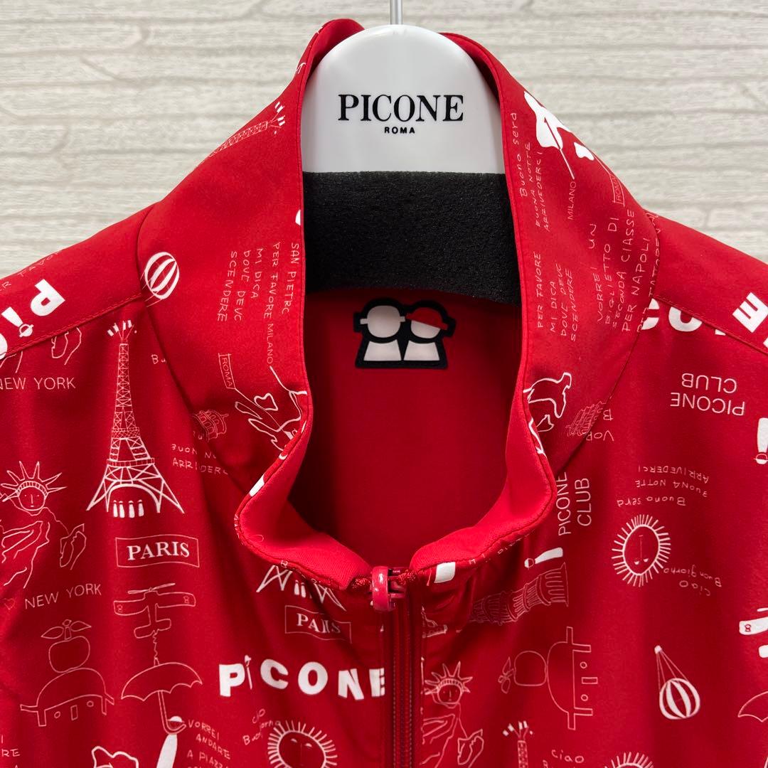 PiCONE 赤 プリント柄 ベスト