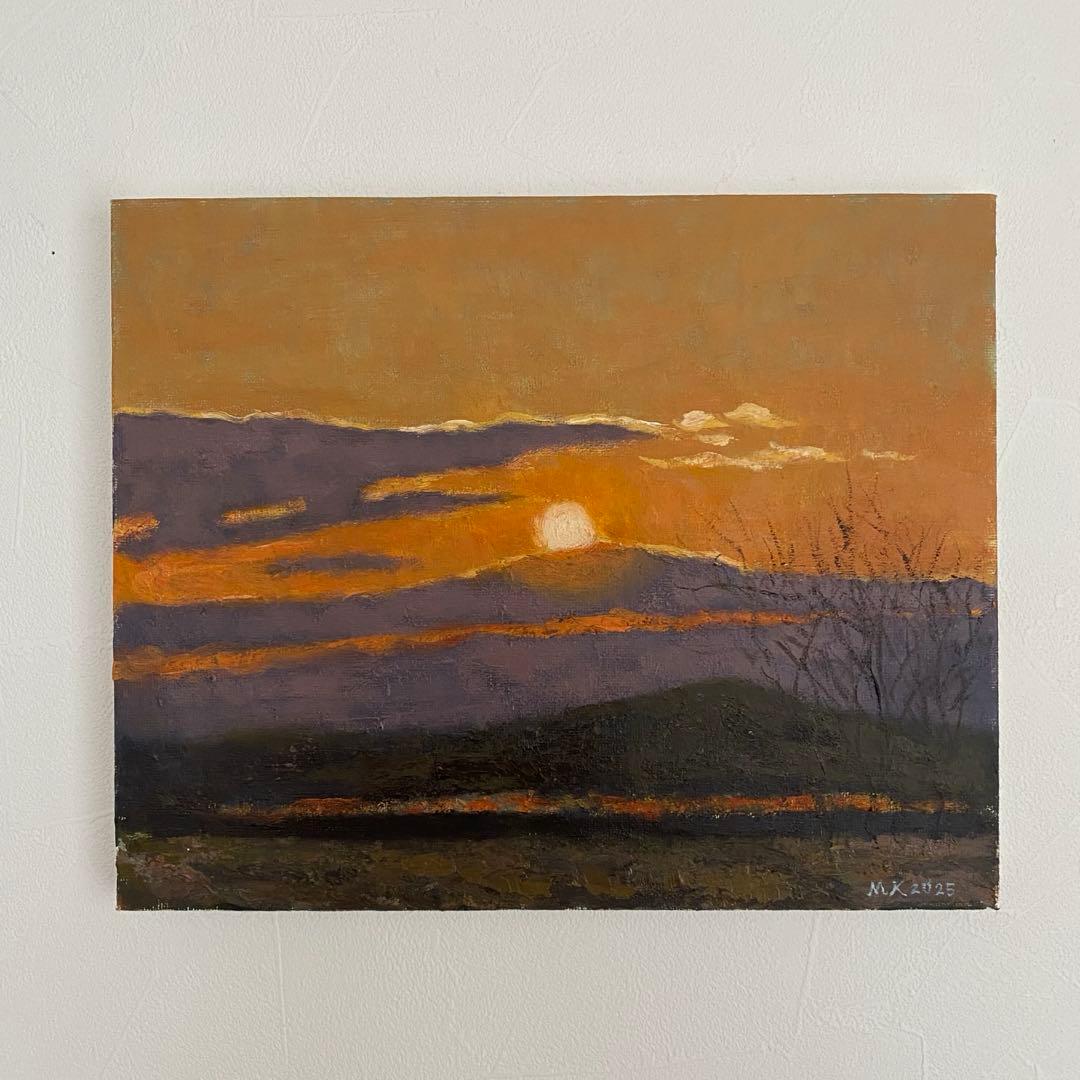 夕焼け F3 キャンバス 風景 油彩画 絵画
