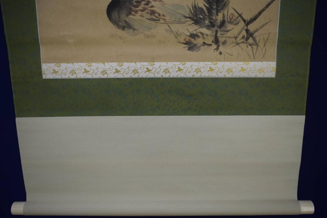 模写/伝/渡辺華山/雉子図/布袋屋掛軸HH-870