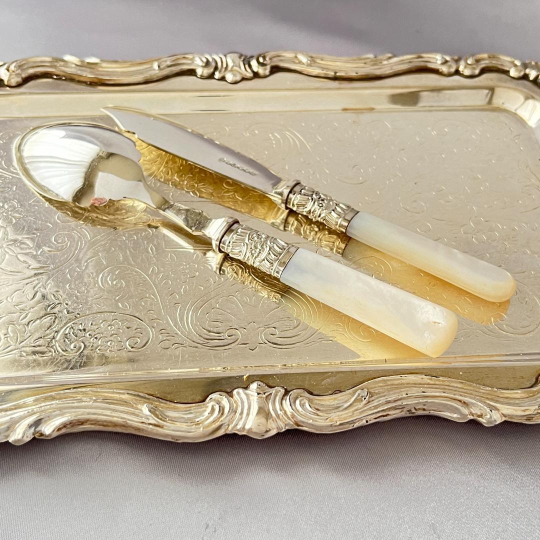 【白蝶貝】プレザーブスプーン / バターナイフ マザーオブパール