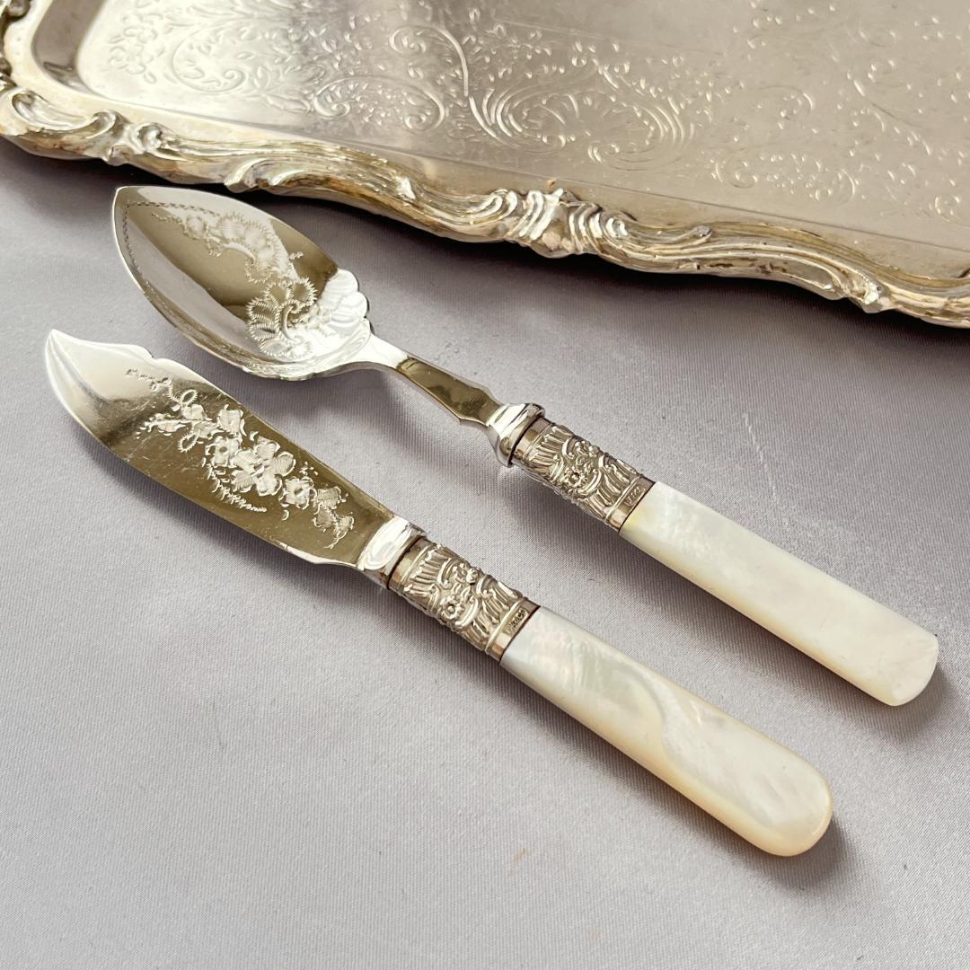 【白蝶貝】プレザーブスプーン / バターナイフ マザーオブパール