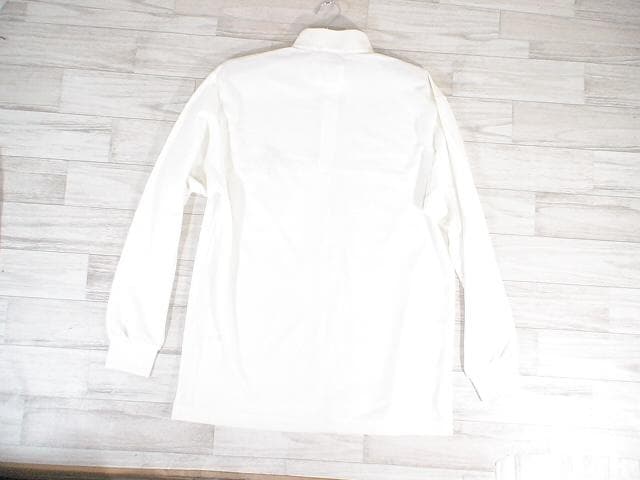 89400 CORAGIO ハーフジップ長袖ポロシャツ　白　L