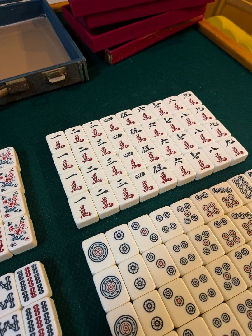 三栄製　関東書体 背緑　ジャンボ牌　下駄牌　レア