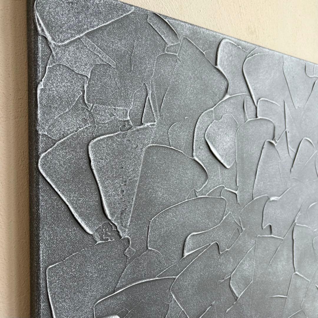 【soil（＃18）】アートパネル　テクスチャーアート　モノトーン　シンプル