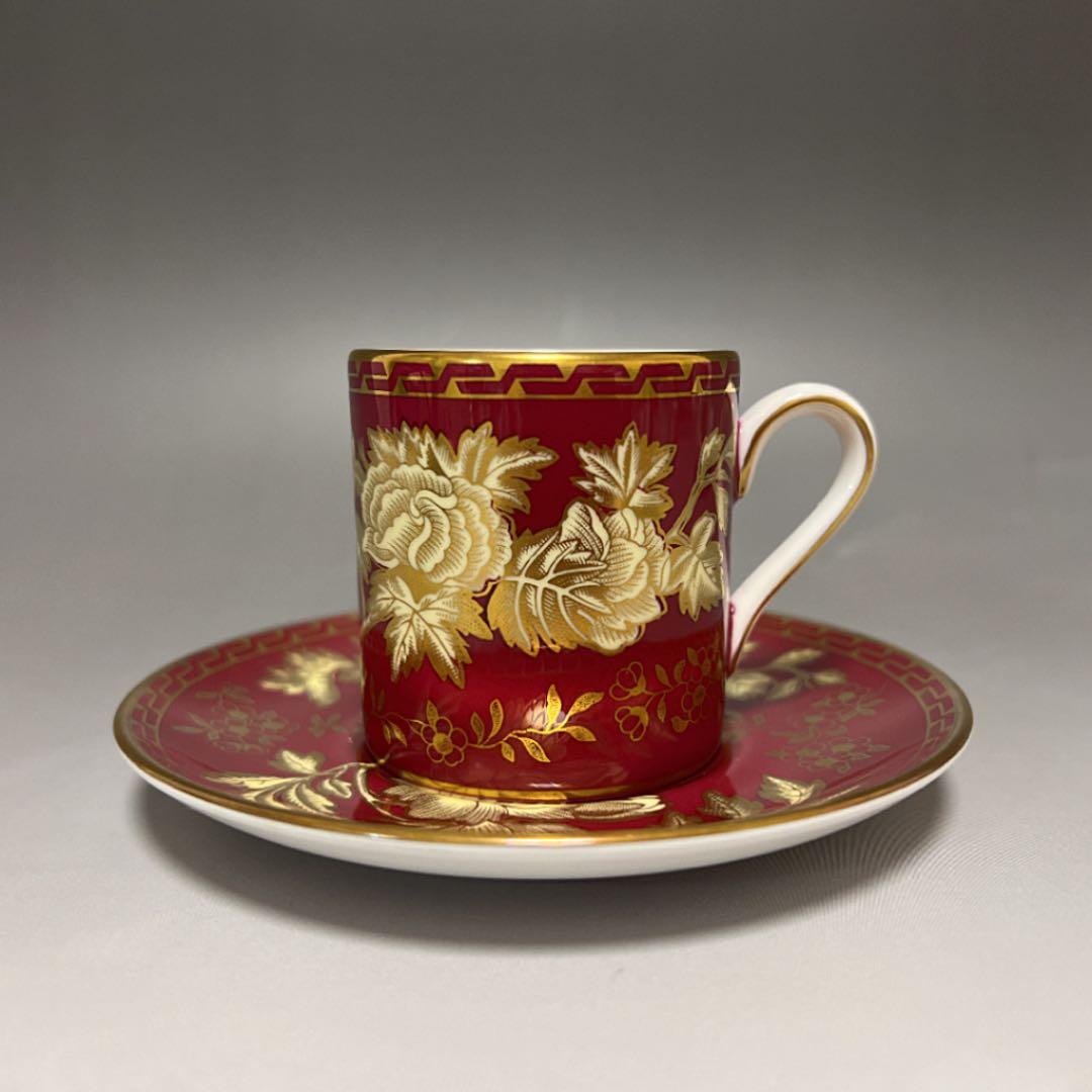 ウェッジウッド トンキン ルビー デミタスカップ＆ソーサー ①