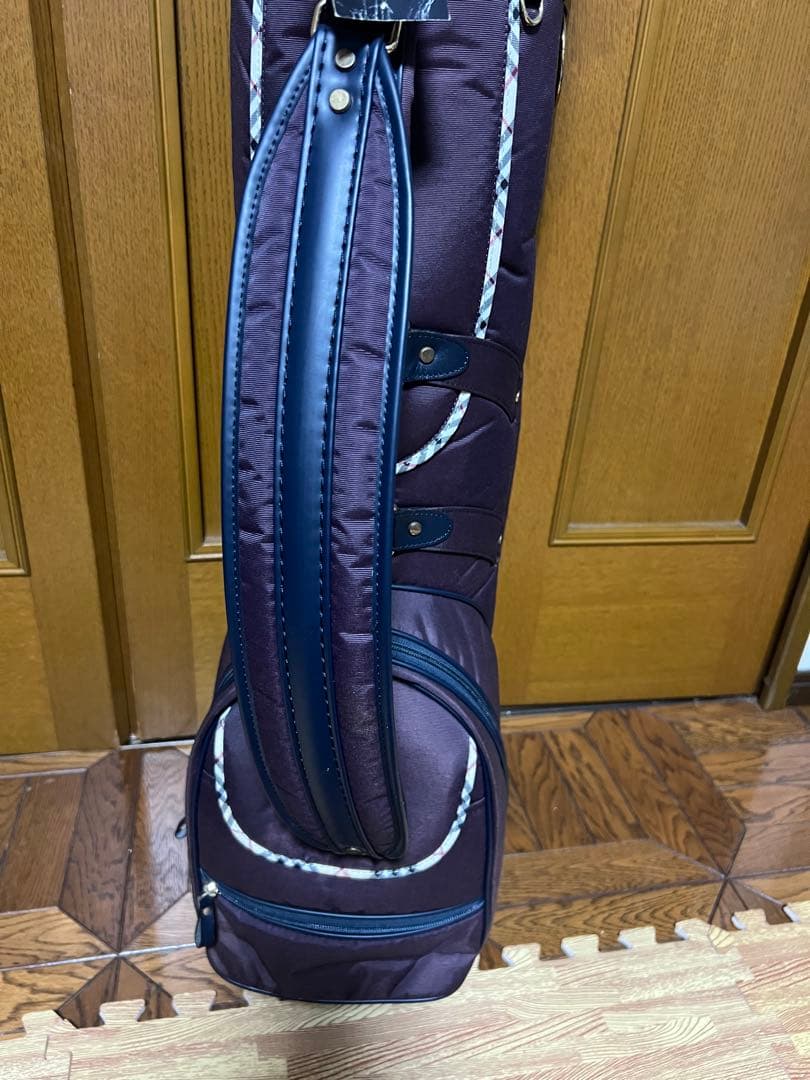 良品 バーバリー ノヴァチェック キャディバッグ 本革　ナイロン　ゴルフバッグ