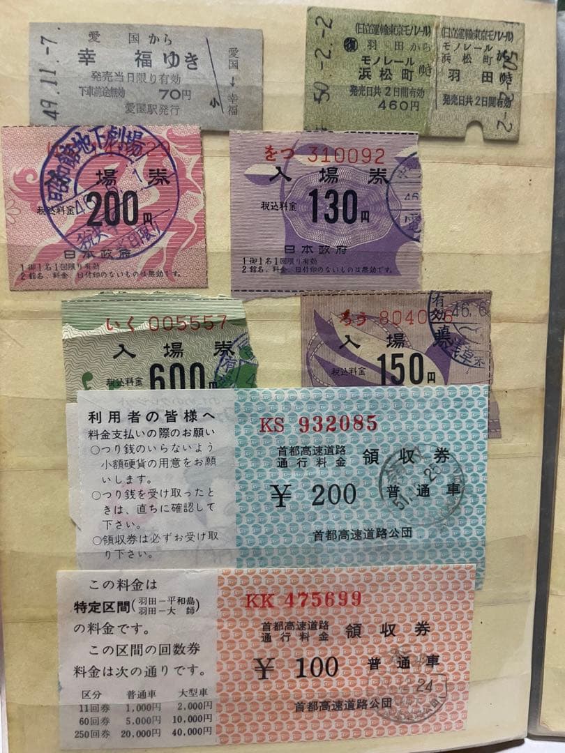 国鉄　切符　硬券　いろいろ