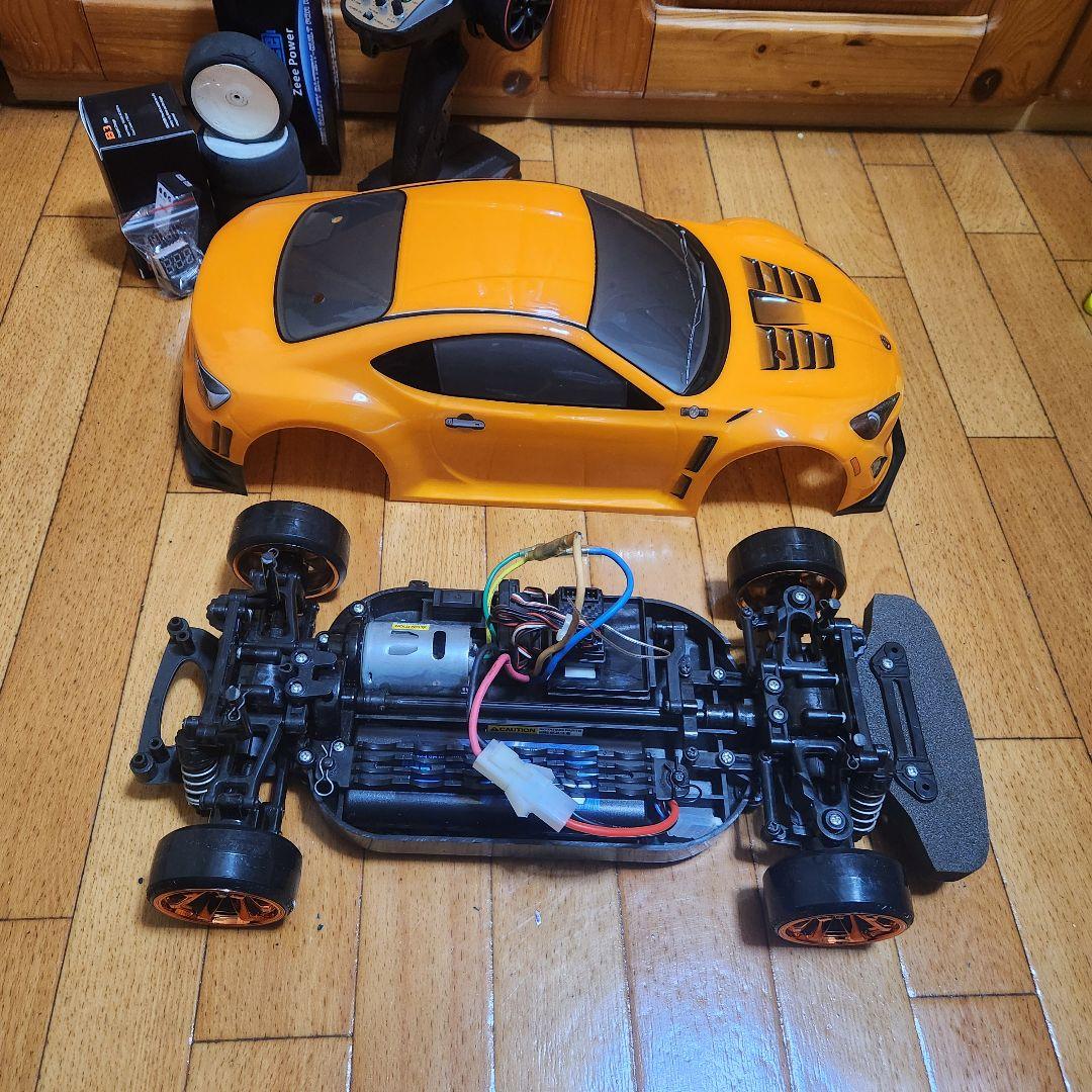 タミヤ ドリフト ラジコン フルセット　TT01　　橙色　86 ボディ　tt02