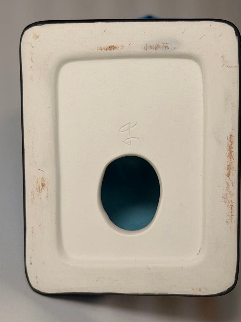 #美濃焼 幸兵衛窯 エジプト神 九栄神　バステト　猫 青釉金彩　S-1