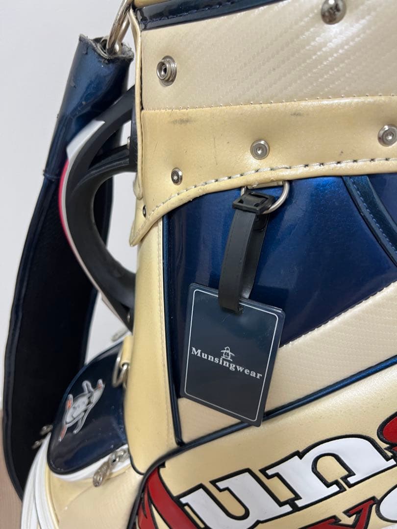 マンシングウェア　ゴルフバッグ　キャディバッグ　メンズ　レディース　ベージュ