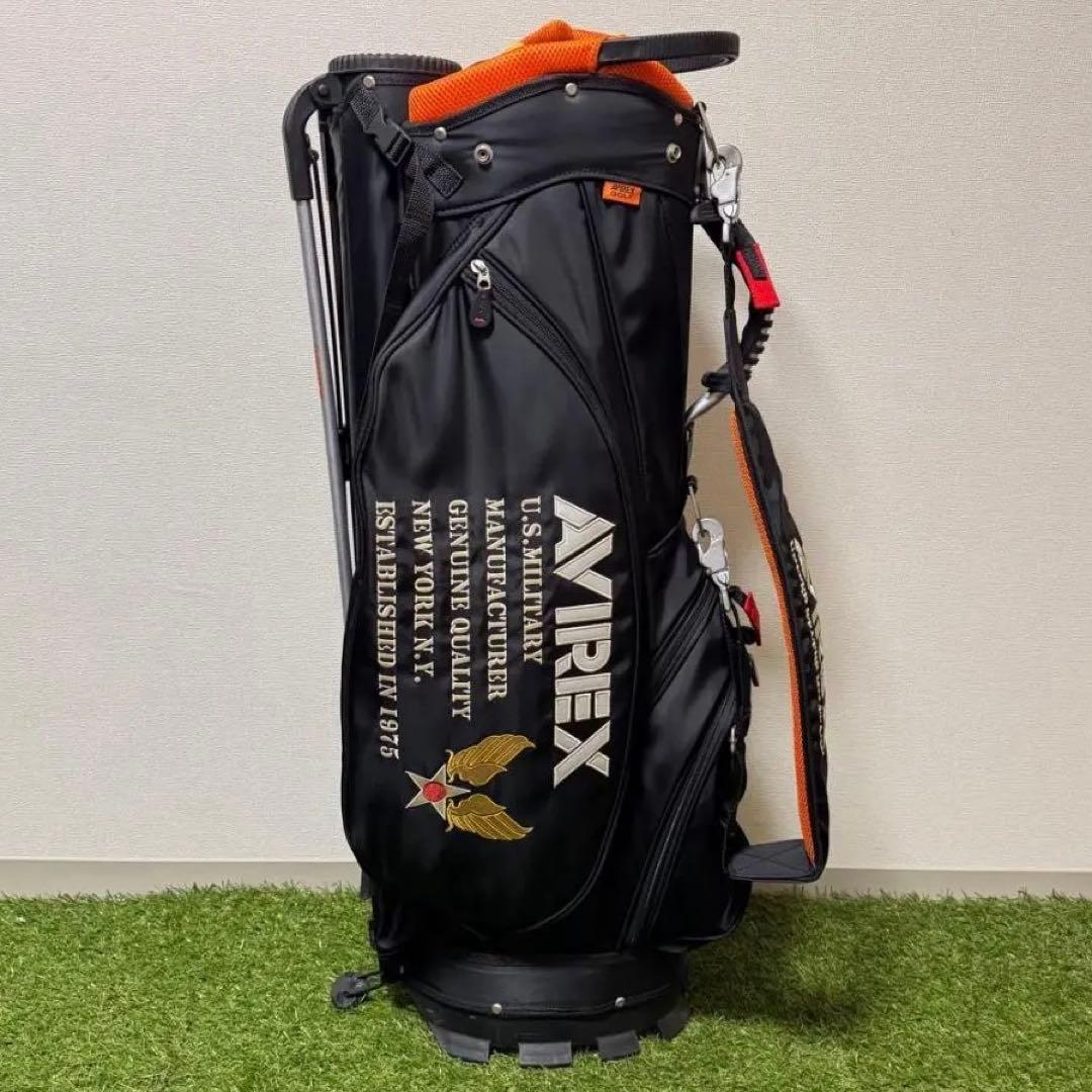 美品 AVIREX GOLF セルフスタンド キャディバッグ 2022年モデル