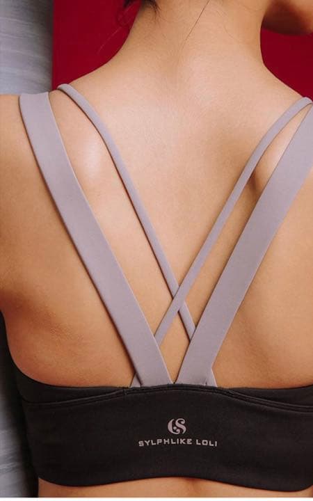 ヨガ　ヒップアップ　ハイウエストレギンス　配色スポーツブラ 防振