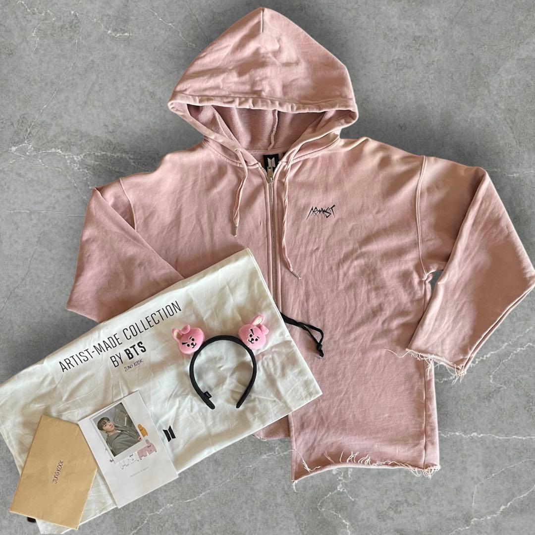 BTS ジョングク JUNGKOOK アーティストメイド パーカー 付属品付きM