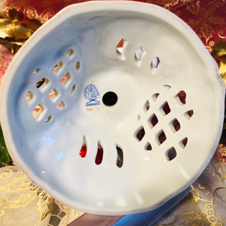 ☆ヘレンド★エンジェル天使のキャンドルスタンド★透かしオープンワーク