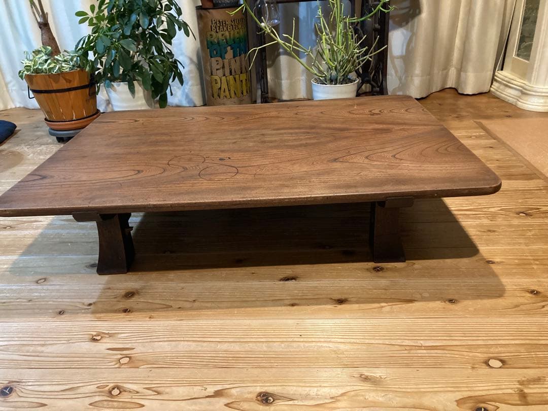 昭和レトロ　木製 文机 古道具 ローテーブル　ガーデニング　花台　置台⑦