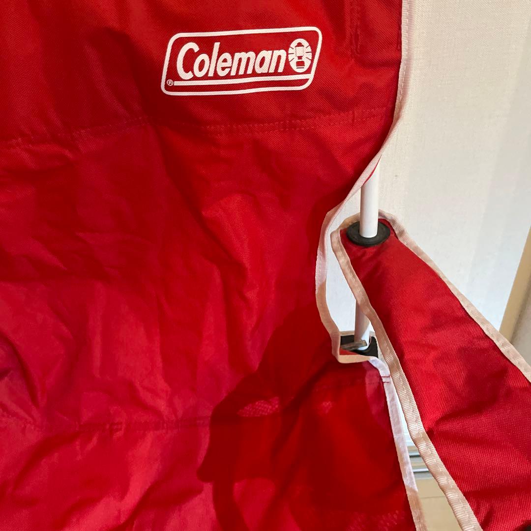 収納袋あり！Coleman 折りたたみアウトドアチェア 赤　セット