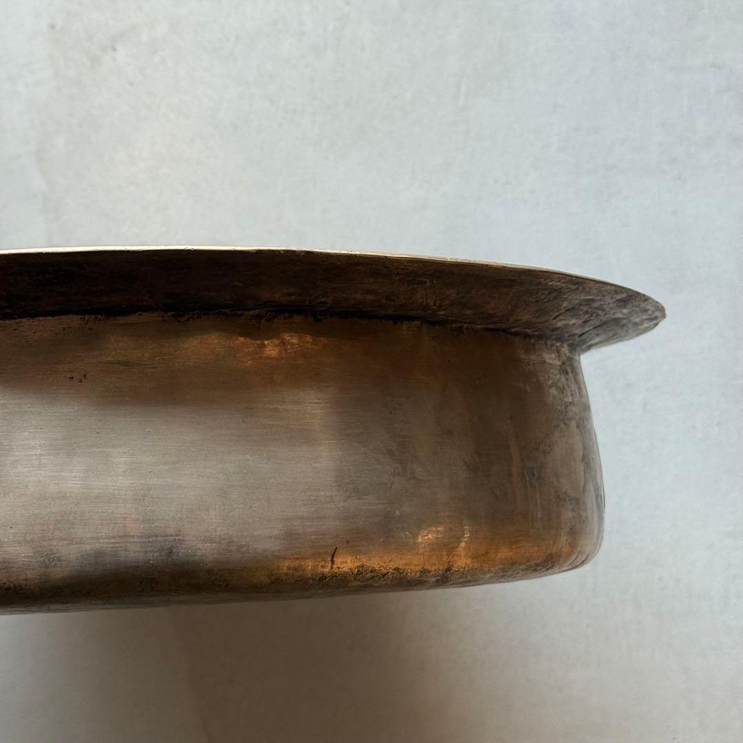 n*a様 李朝 朝鮮 真鍮 たらい 槌打ち 民藝 アンティーク