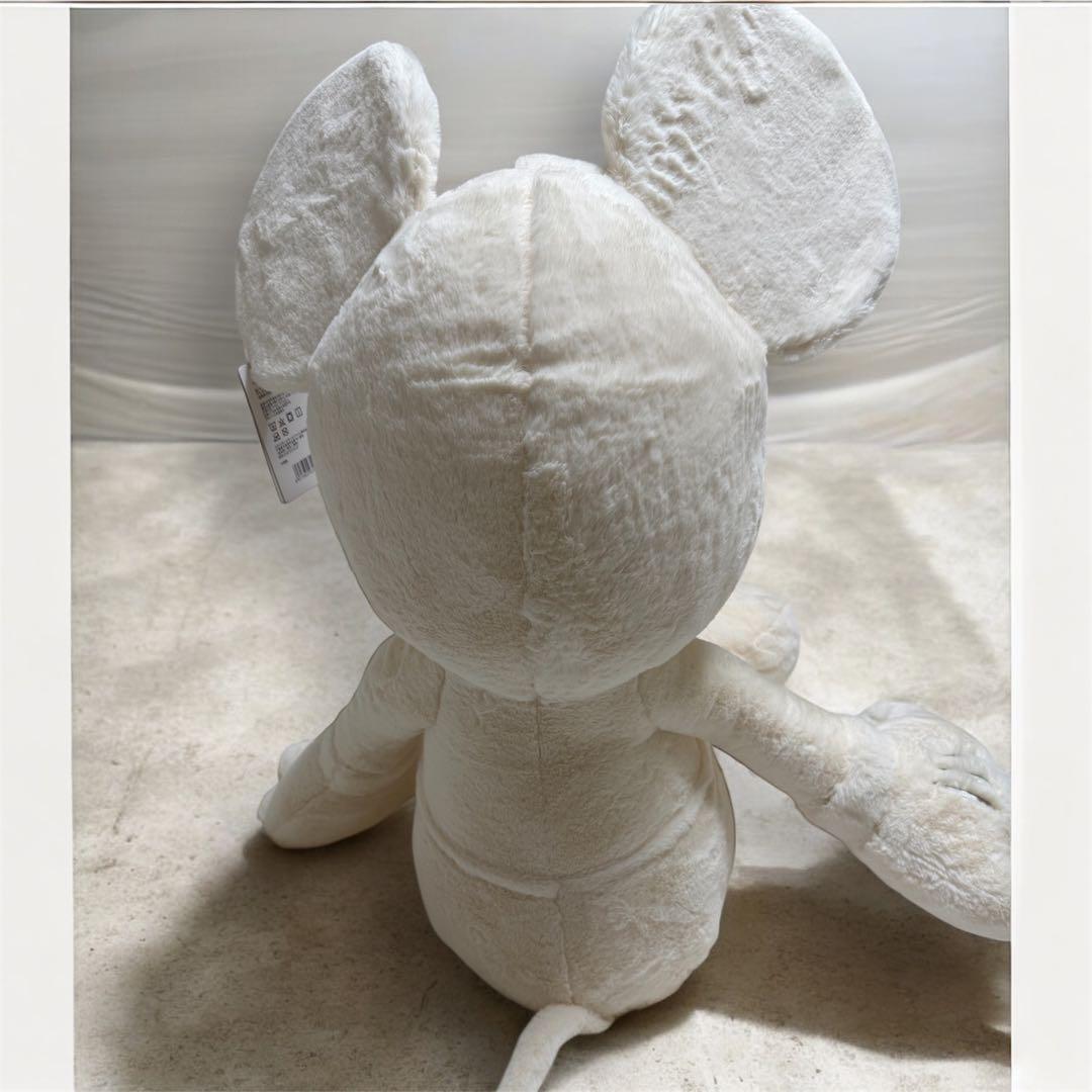 ミッキーマウス 100cmぬいぐるみ 白黒セットブランケット付